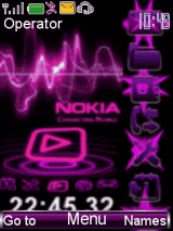 purple animated nokia