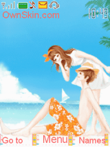 Couple Relax On The Beach
