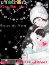 Couple Hug Snow