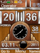 _Nokia wood clock animated_