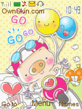 animated cute go go pig