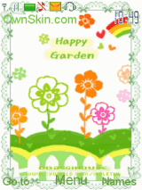 animated happy garden rainbow flower