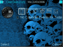 Blue skull