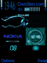 animated NOKIA clock counter blue 