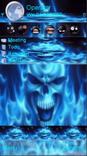Blue skull