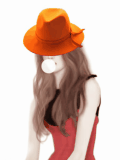 Jennie Enakei- Orange Hat 